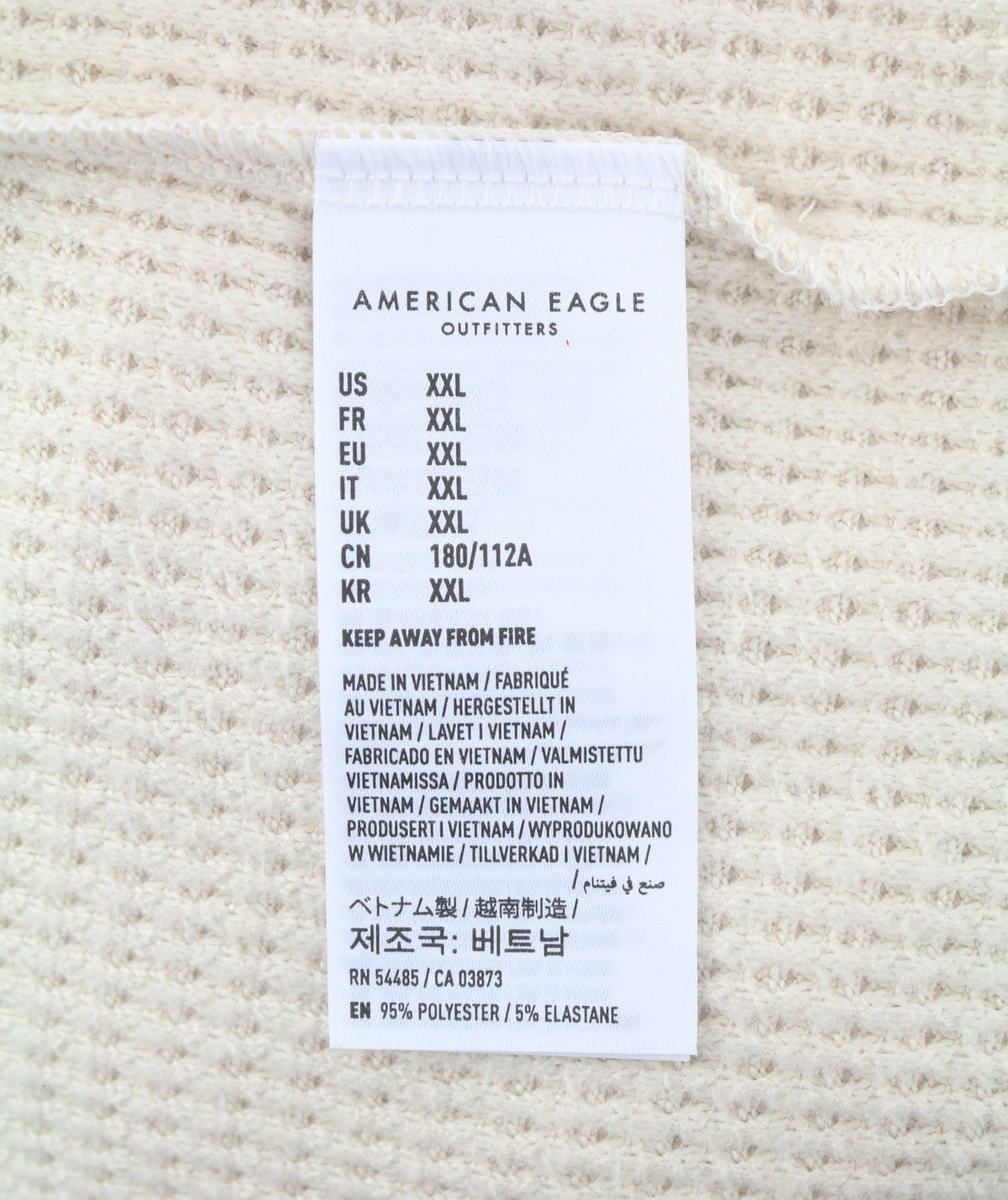 American Eagle Outfitters Men Sweatshirt 2xl Light Cream Soft Crew Neck Pull On