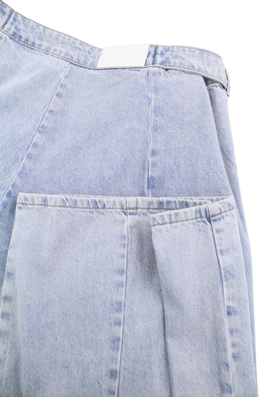Desigual Denim Marte Women Jeansw32 Blue Fade Wide Leg Side Pleats