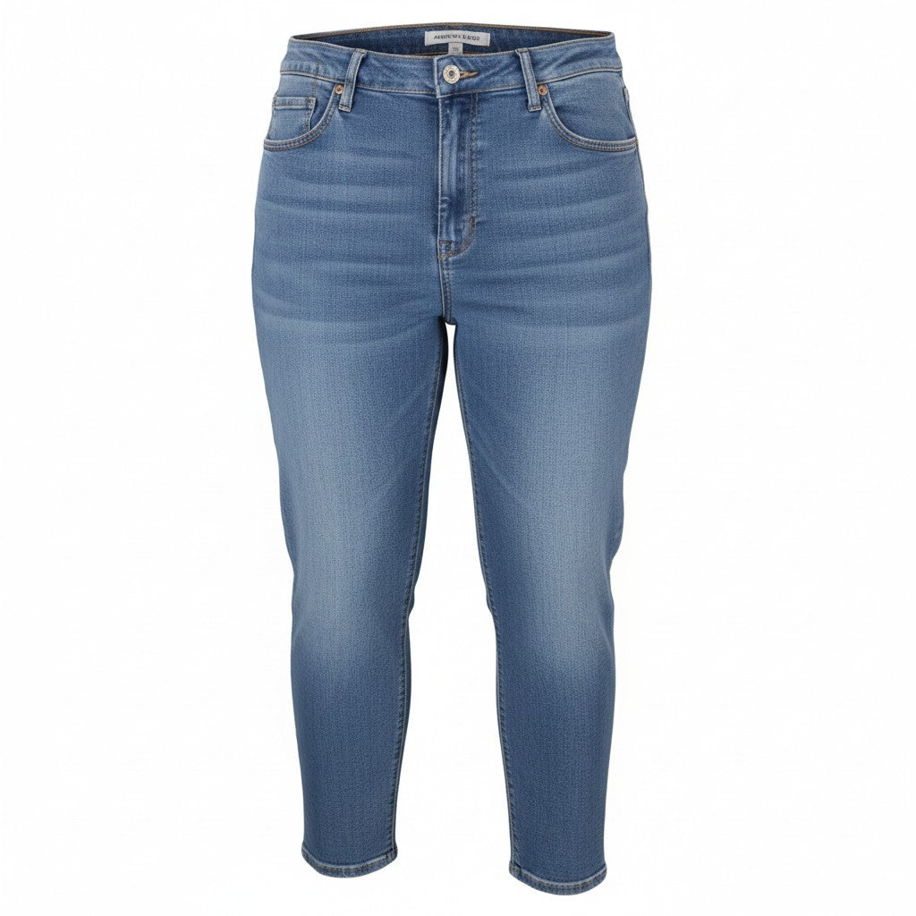 American Eagle Outfitters Stretch Mom Dames Jeanswashed Blauw