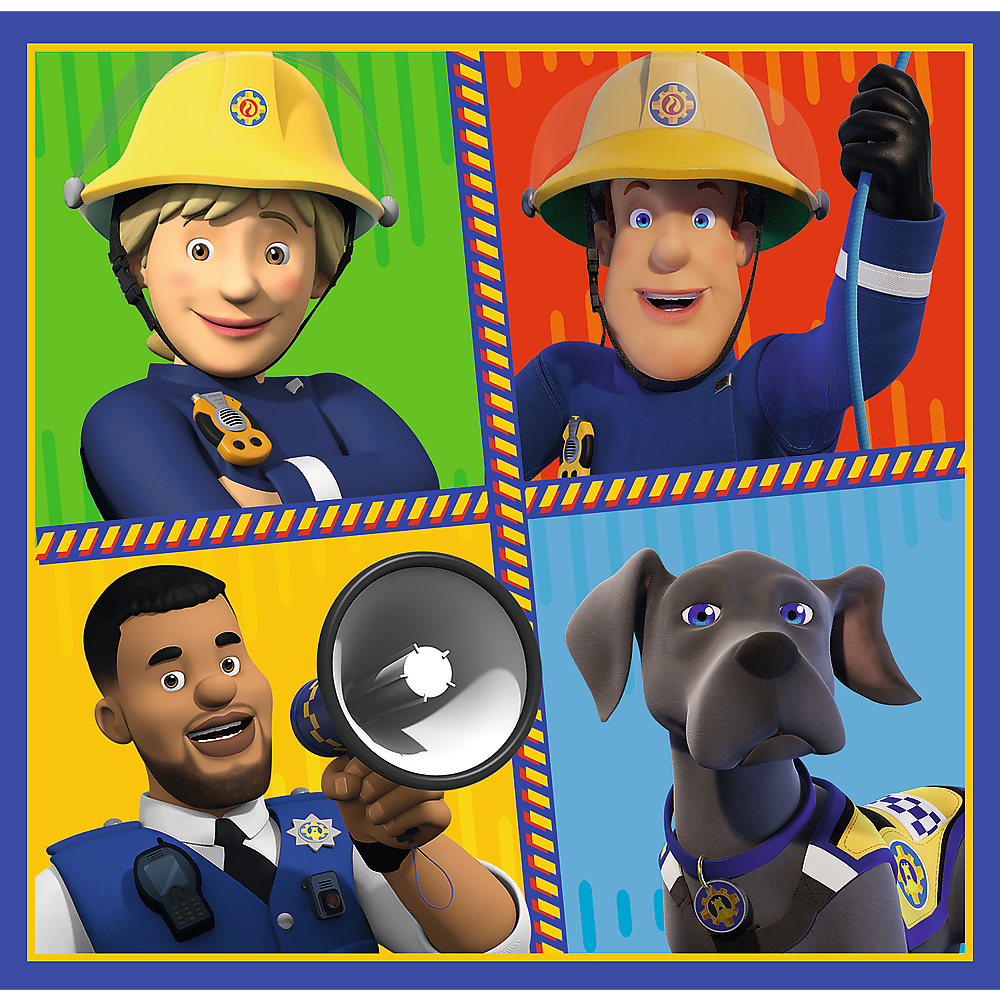 Puzzle 3in1 - Fireman Sam Day Trefl 34868