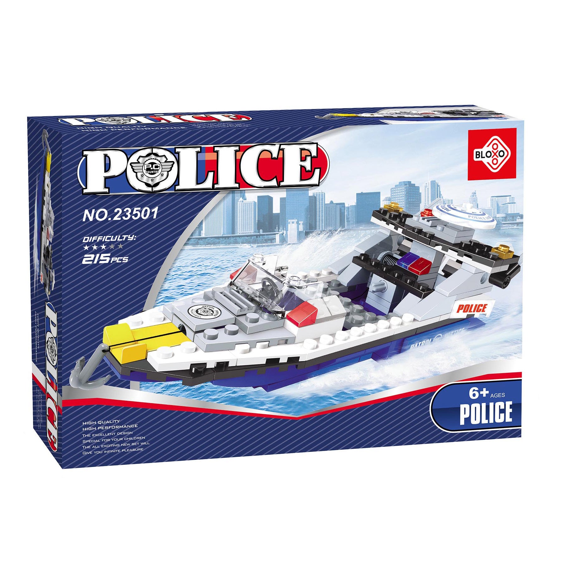 Policajná stavebnica Bloxo 195 ks