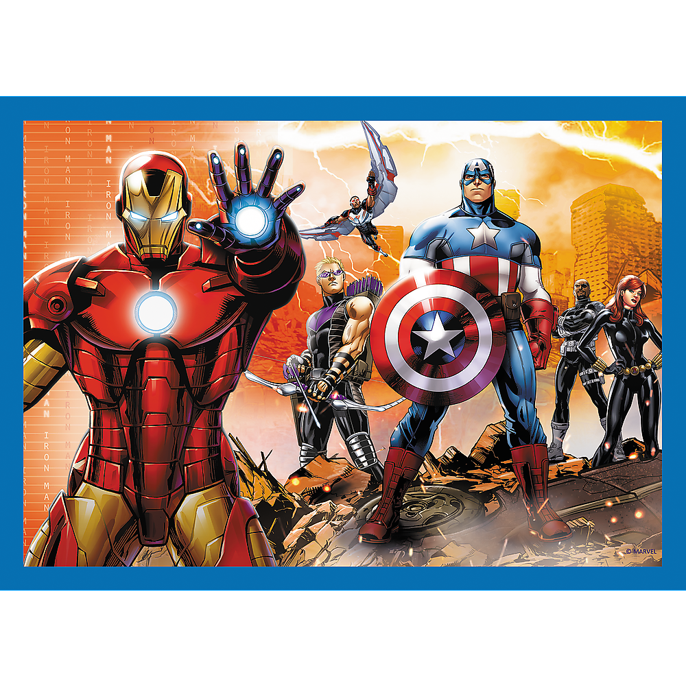 Puzzle - 4 In 1 - Brave Avengers Trefl 34386