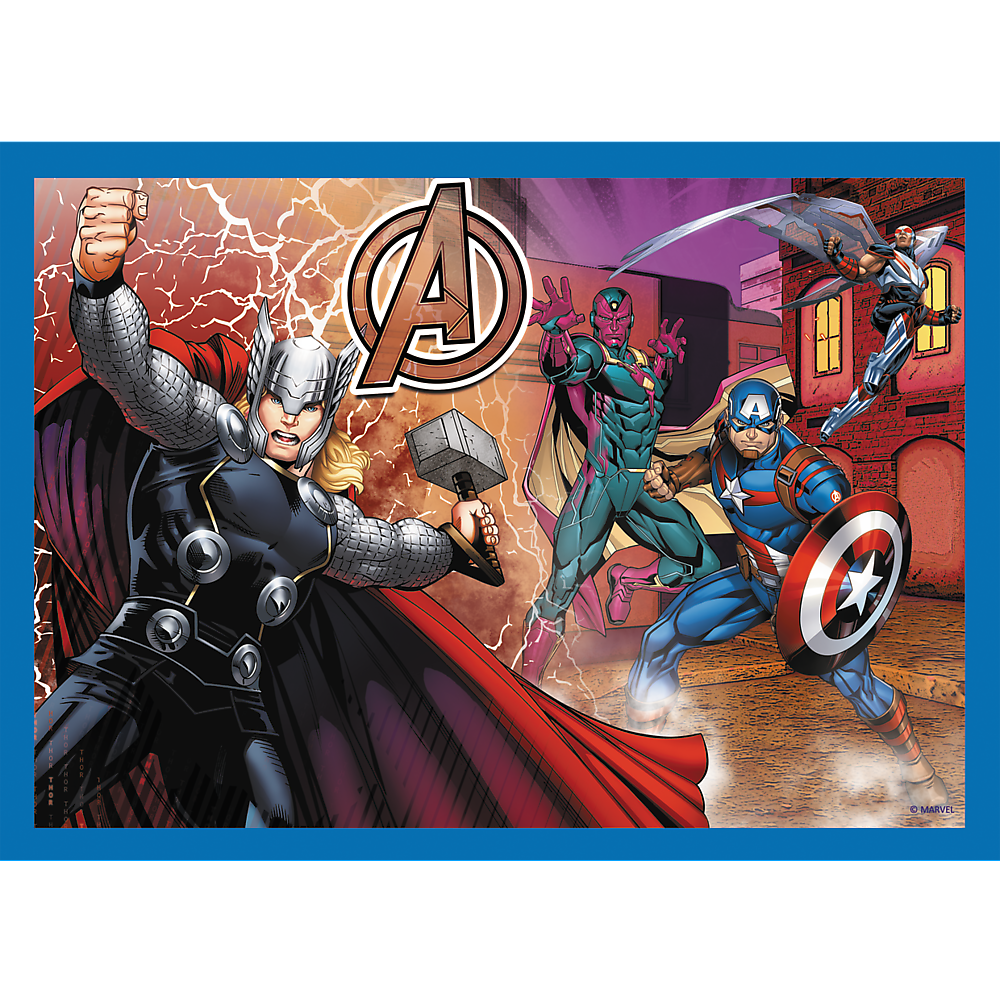 Puzzle - 4 In 1 - Brave Avengers Trefl 34386