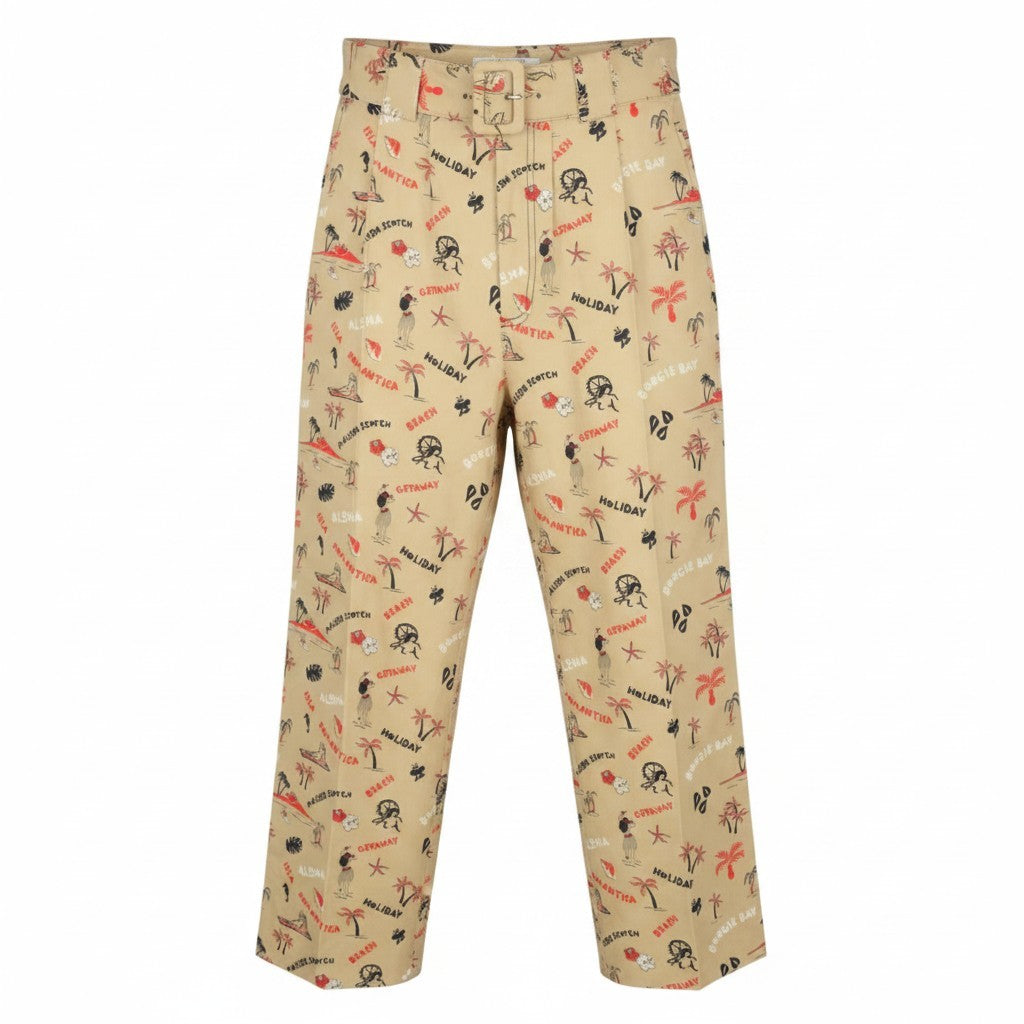 Beige Cotton Trousers