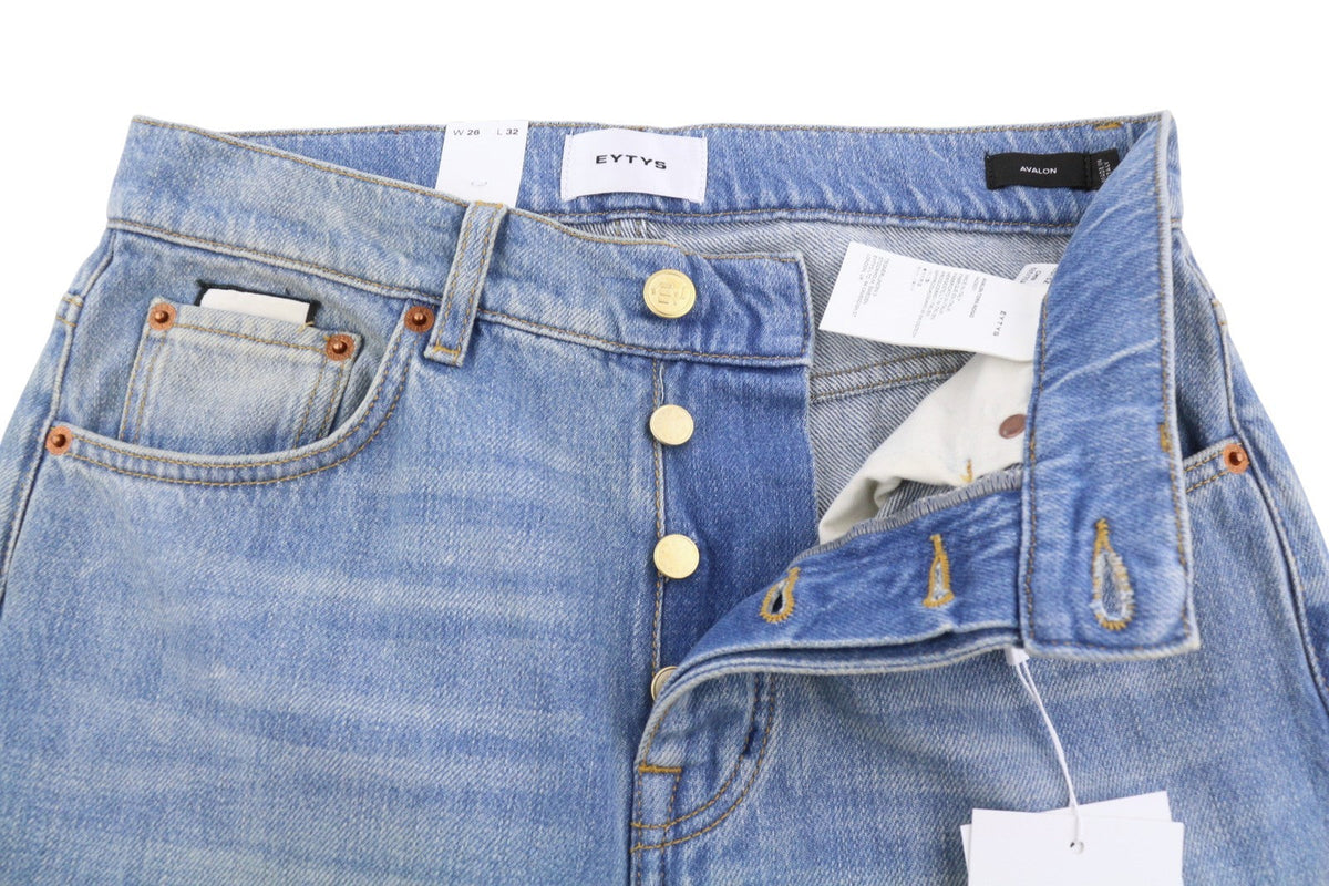 Eytys Avalon Torn Indigo Cropped Bootcut Fit Women Jeansblue Rrp370