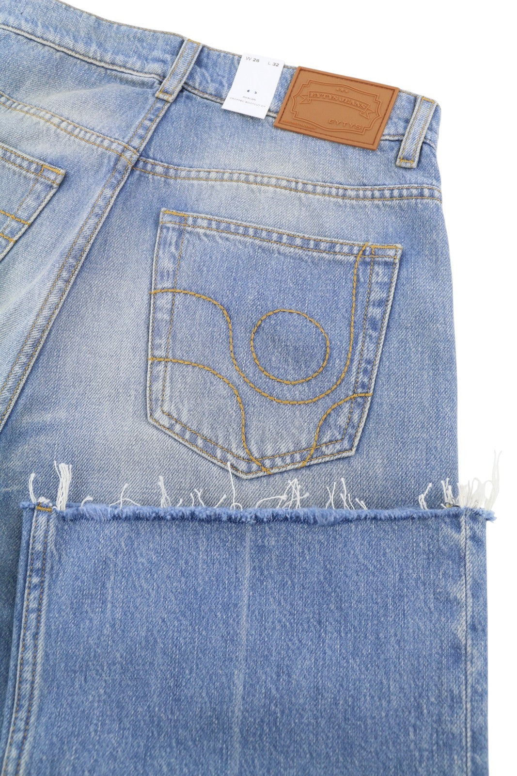 Eytys Avalon Torn Indigo Cropped Bootcut Fit Women Jeansblue Rrp370