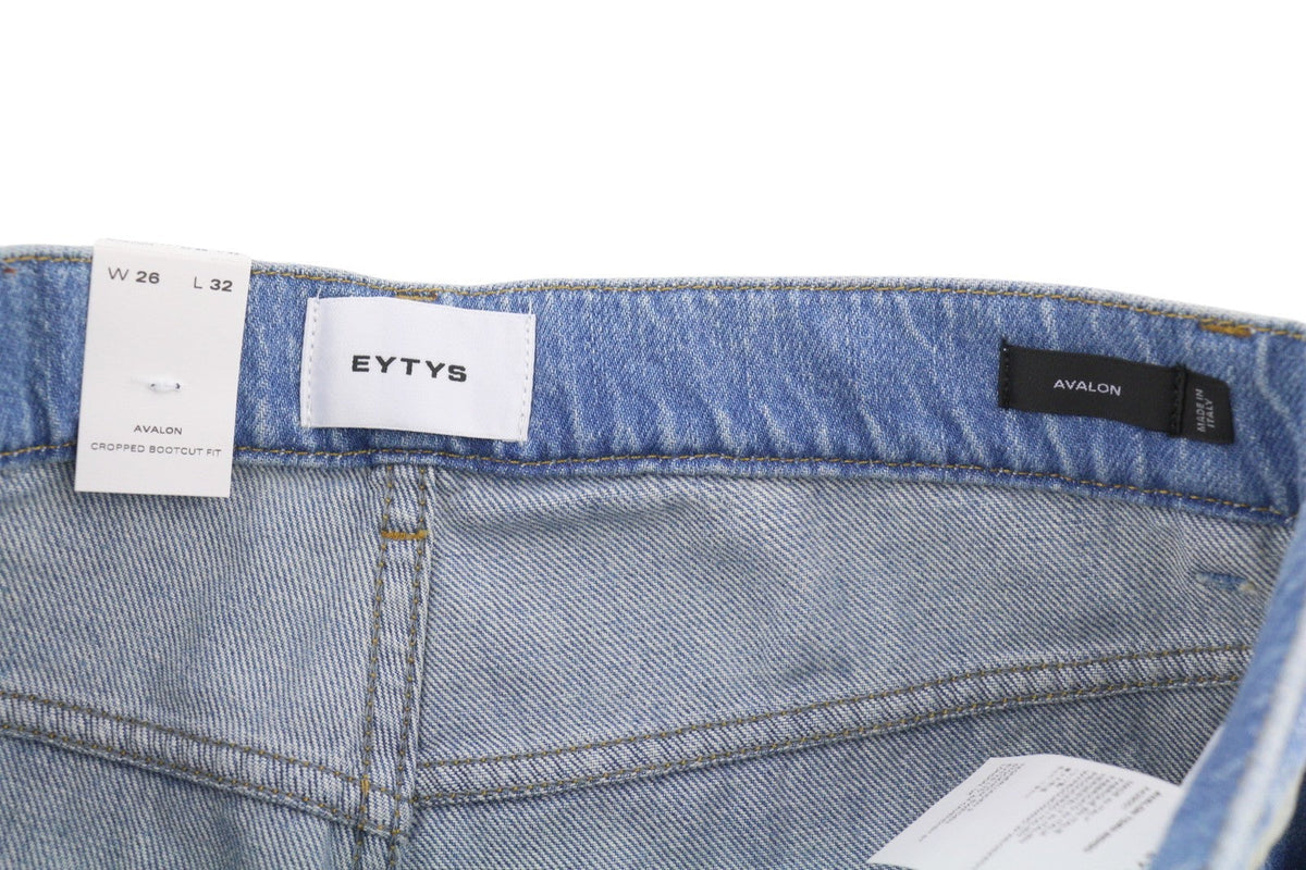Eytys Avalon Torn Indigo Cropped Bootcut Fit Women Jeansblue Rrp370