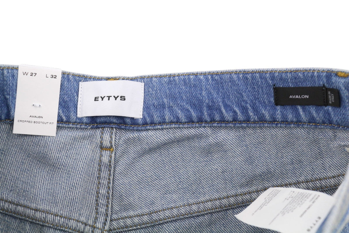 Eytys Avalon Torn Indigo Cropped Bootcut Fit Women Jeansblue Rrp370