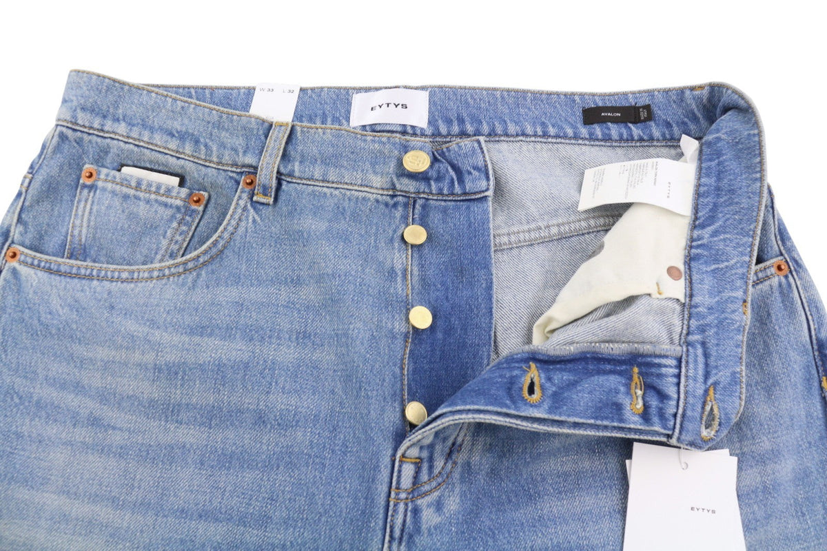Eytys Avalon Torn Indigo recadrée Bootcut femmes Jeansmen unisexe Rrp370