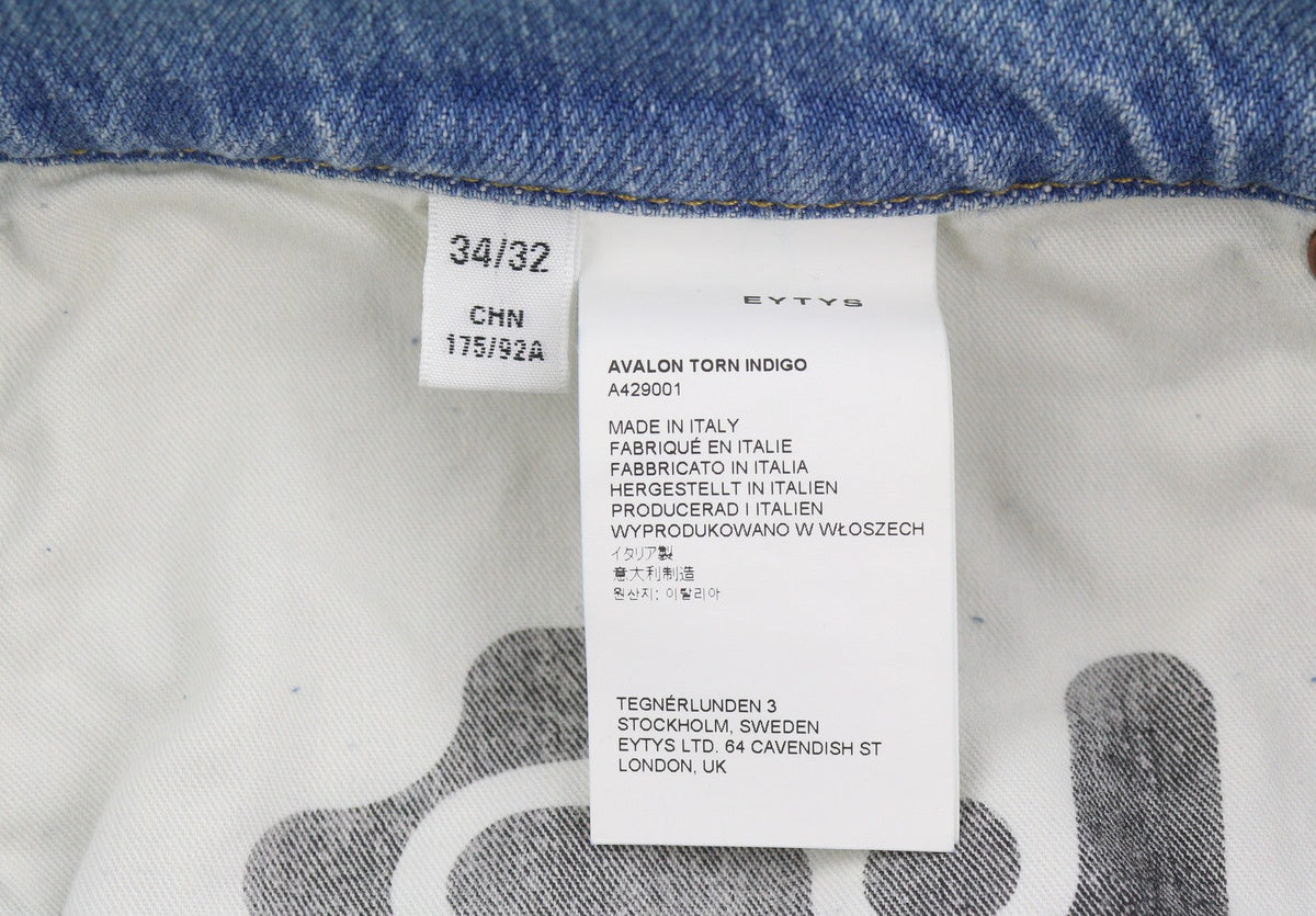 Eytys Avalon Stróicthe Indigo Bootcut Mná Jeansmen Unisex Rrp370