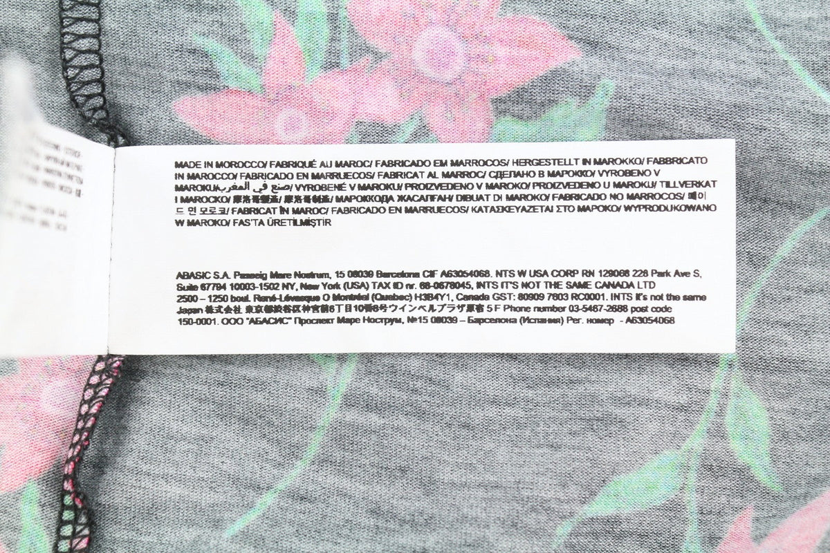Дамска блуза Desigual Ts Kim Черна флорална щампа с отворен гръб и дълъг ръкав