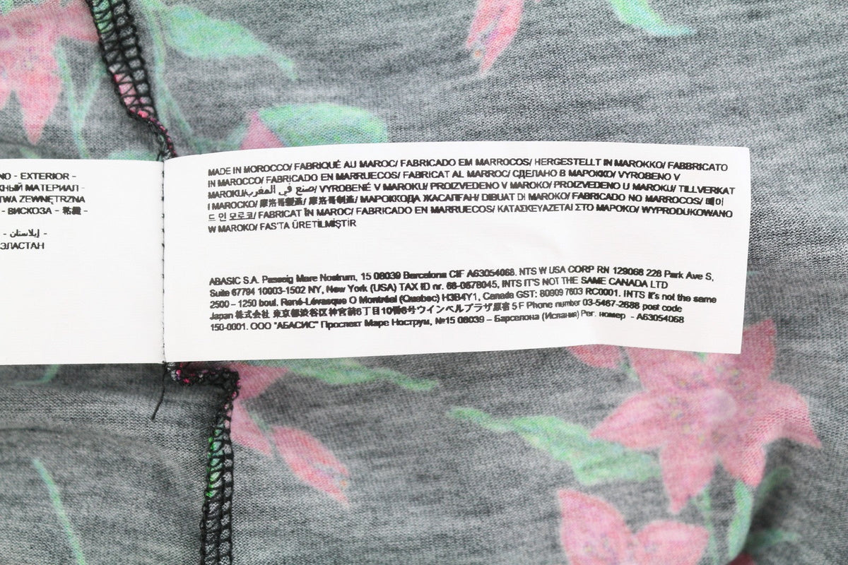 Desigual Ts Kim Mná Blouseblack Priontáil Floral Oscail Ar ais Muinchille Fada