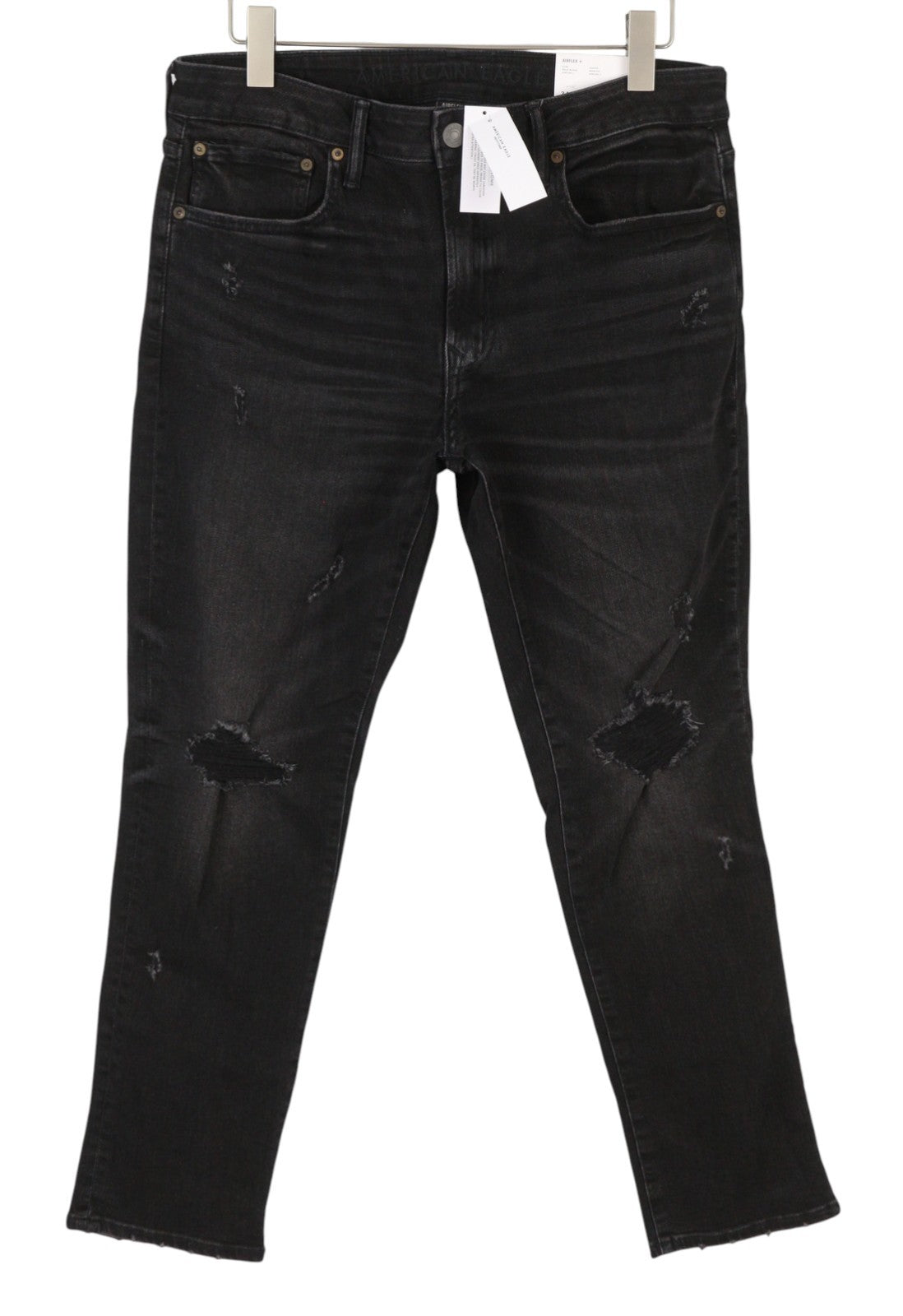 American Eagle Outfitters Airflex+ Men Jeansbold Black Slim Stretch