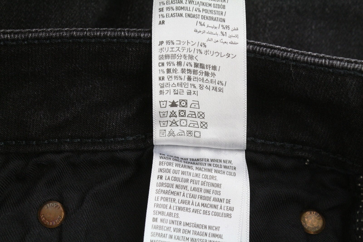 American Eagle Outfitters Airflex+ Men Jeansbold Black Slim Stretch