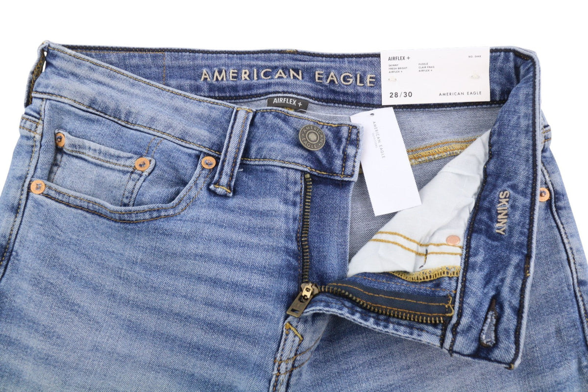 American Eagle Outfitters Airflex+ Men Jeansskinny Fresh Bright Faded