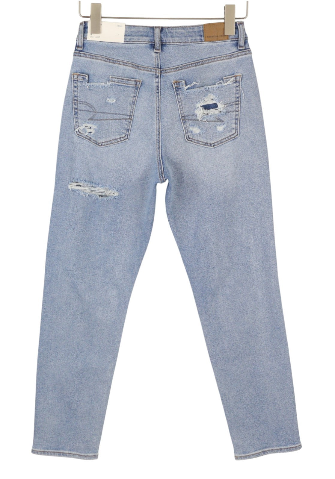 American Eagle Outfitters Mom Kvinder Jeansblue Path Stretch Distress