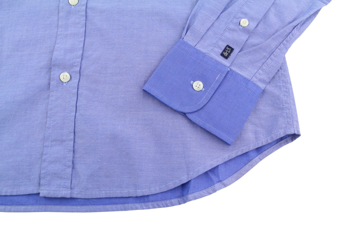 Scotch & Soda Camisa Hombre Azul Slim Fit Spread Button-up Algodón