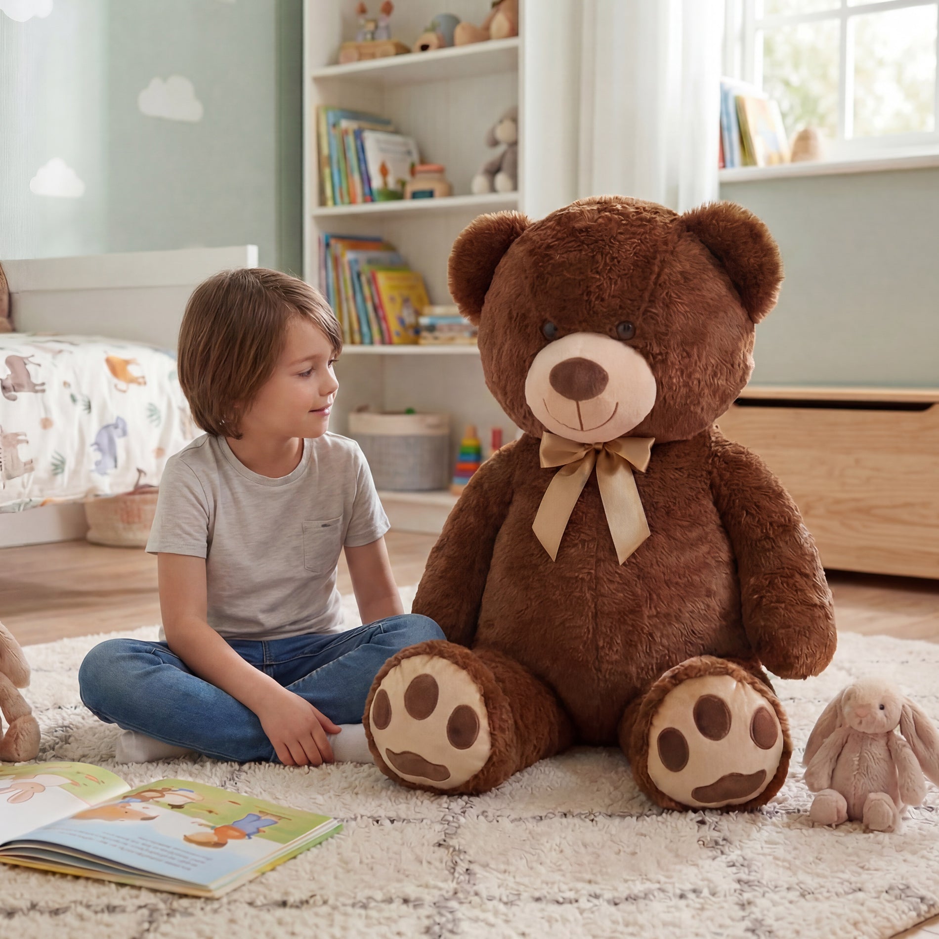 Big Teddy Bear Stefan With Tag 100 Cm