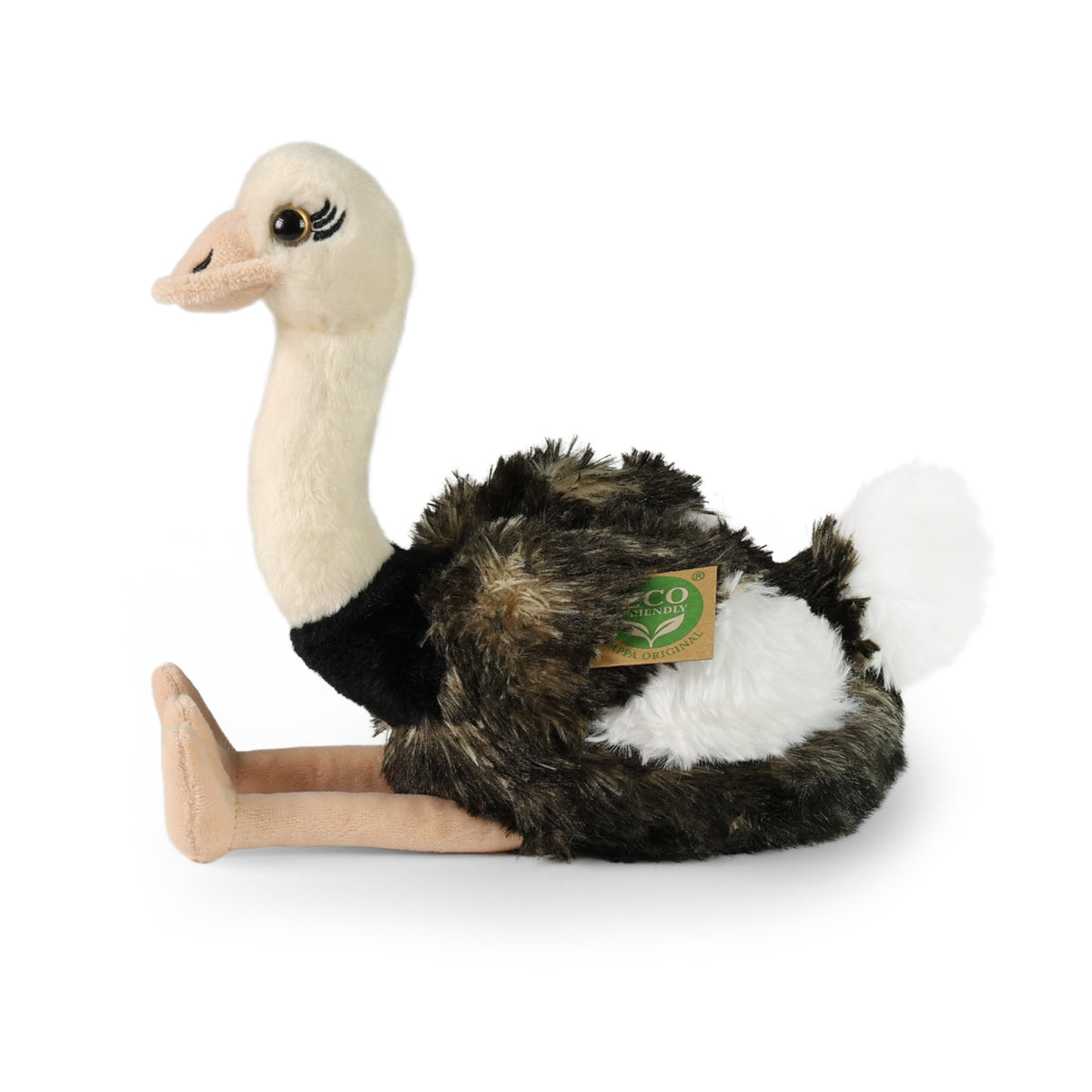 Avestruz de pelúcia 33 cm Mundo de pelúcia ecológico