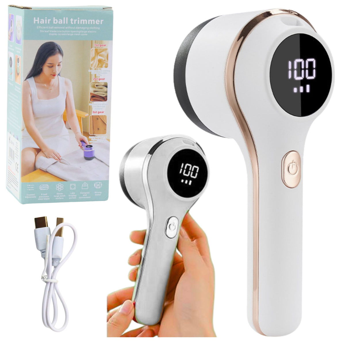 Shaver Fabraic Leictreach 3 Modhanna Luais Bán
