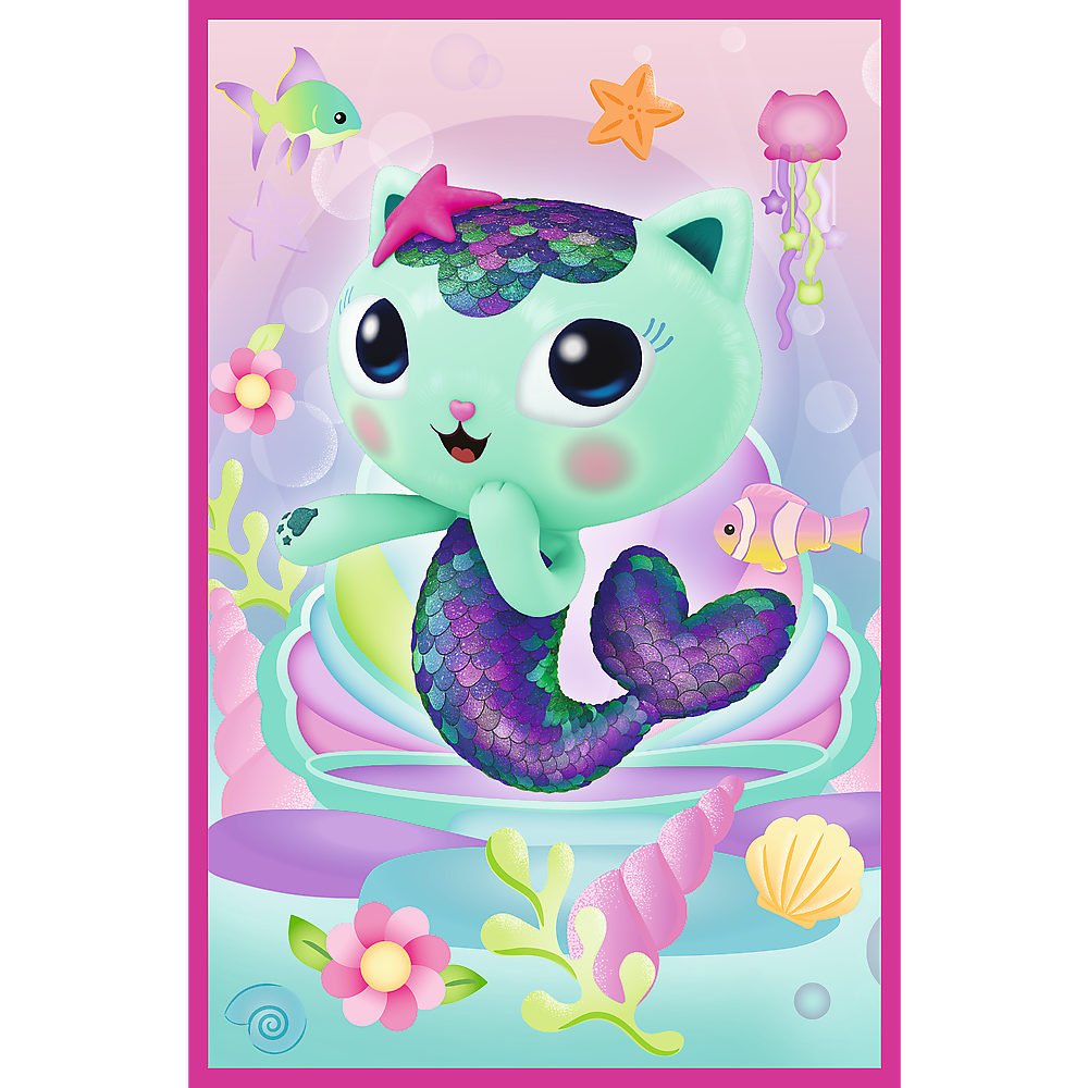 Puzzle 3x50 - Incontra Gabby e la casa delle bambole Gabbys Trefl 34876