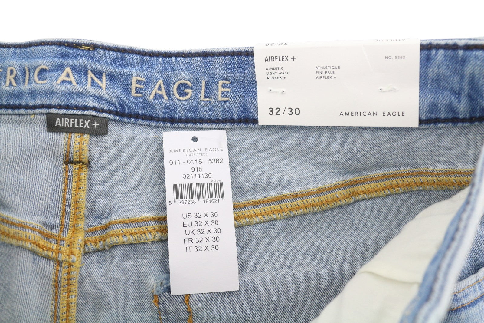 American Eagle Outfitters Airflex+ Men Jeansathletic Light Wash Blue