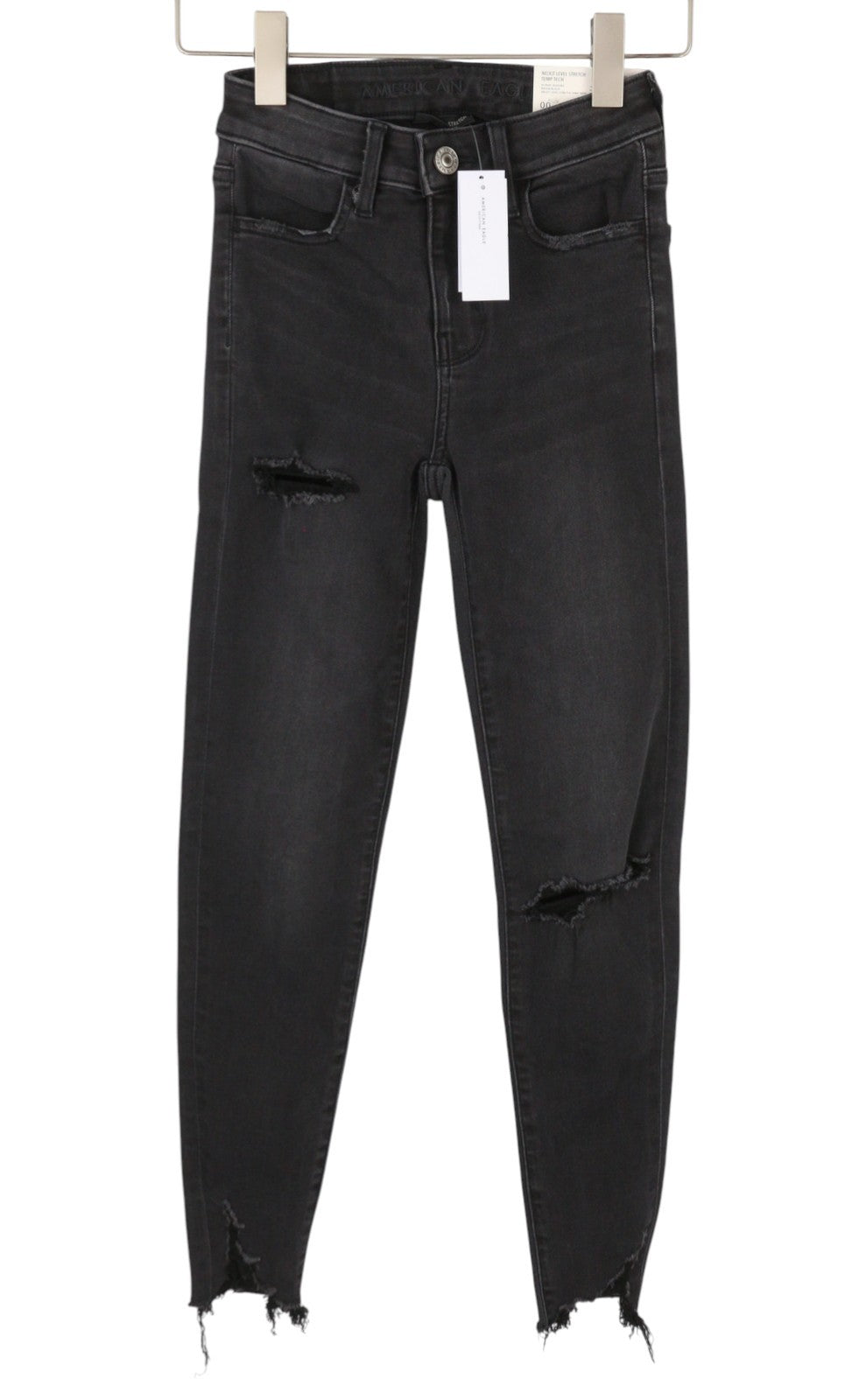 Outfitters American Eagle Hi-rise Jegging Women Jeansraven Black Distress