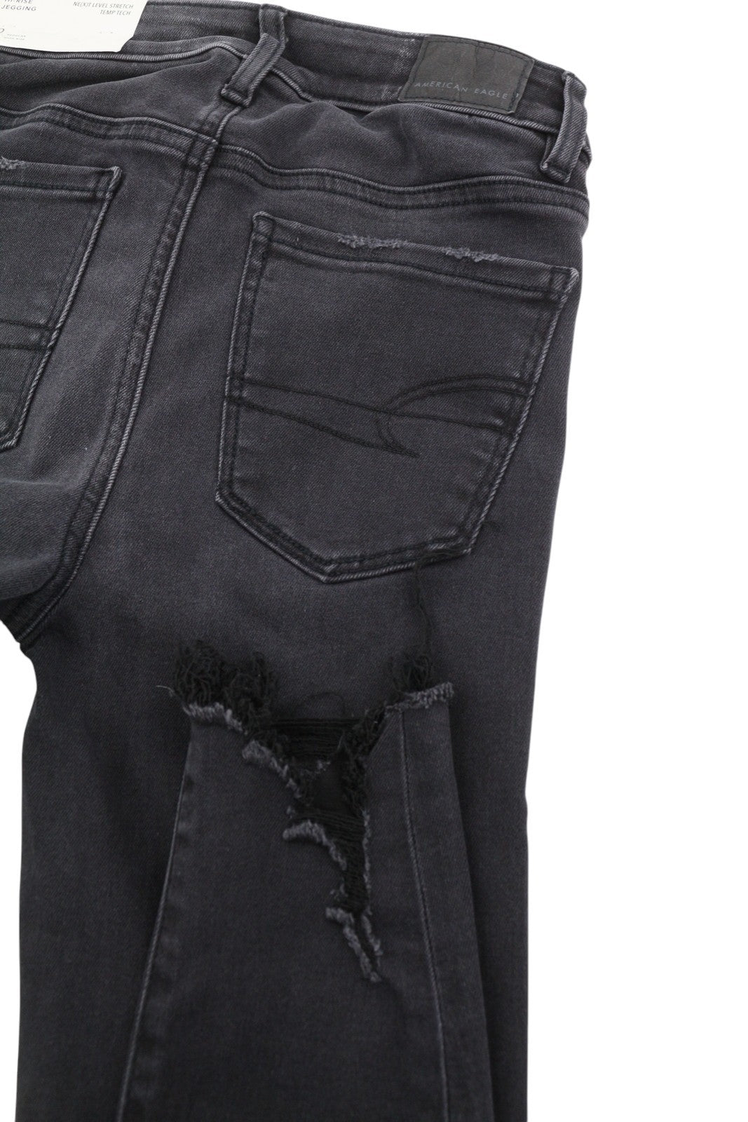 Outfitters American Eagle Hi-rise Jegging Women Jeansraven Black Distress