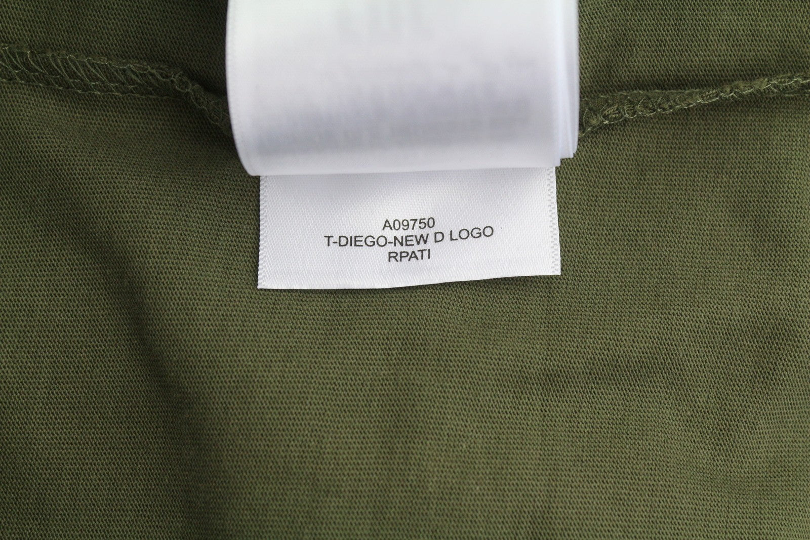 Diesel T-diego New D Logo Men T-shirtkhaki Green Cotton Tricot Short Sleeve