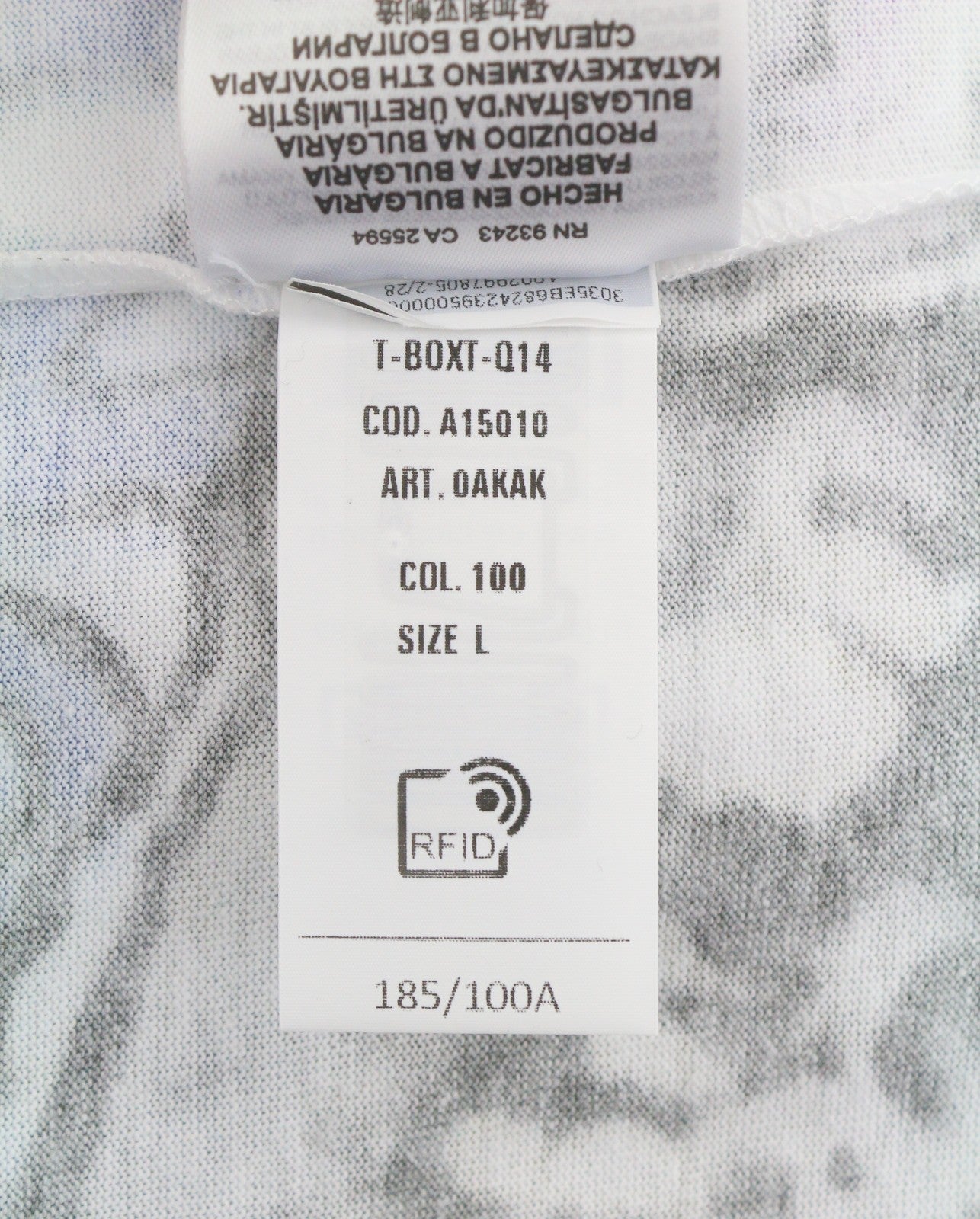 Diesel T-boxt-q14 Men T-shirtwhite Patterned Cotton Tricot Short Sleeve