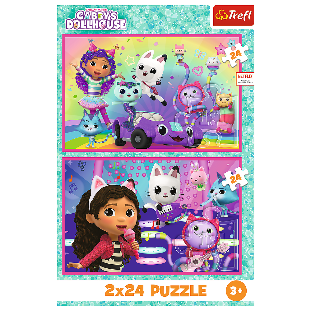 Puzzle - 2x24 - Fun With Gabby - Universal Gabbys Dollhouse Trefl 34433