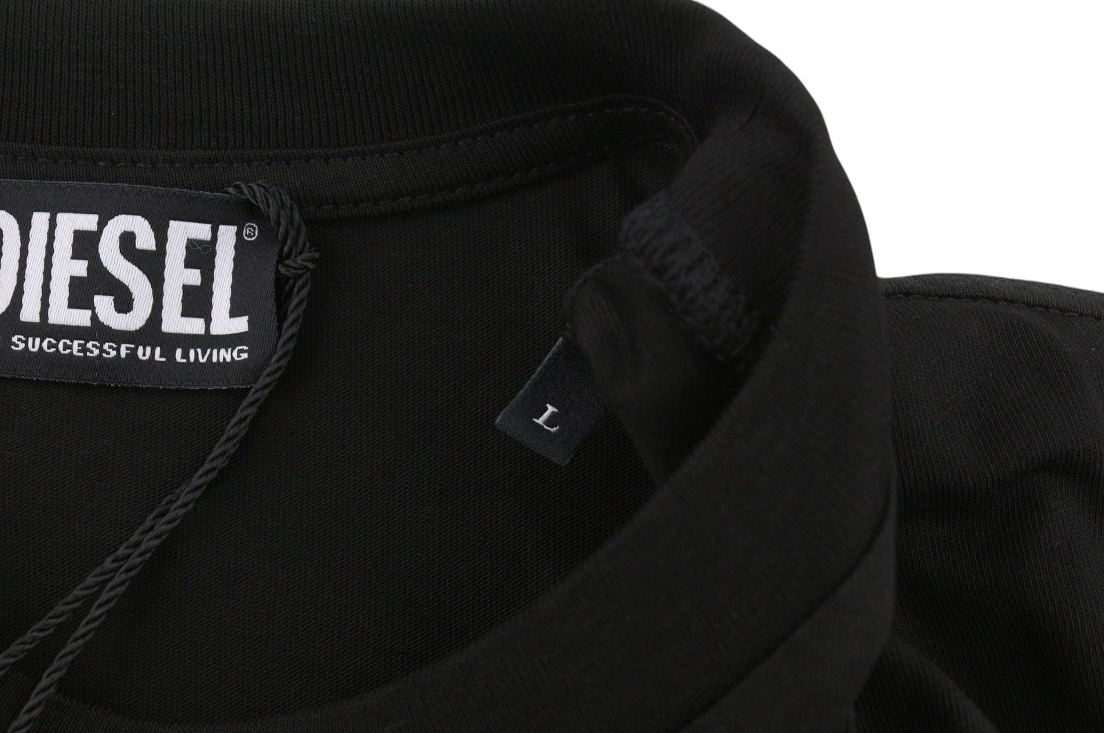 Diesel T-just 16 Men T-shirtblack Cotton Tricot Crew Neck Short Sleeve