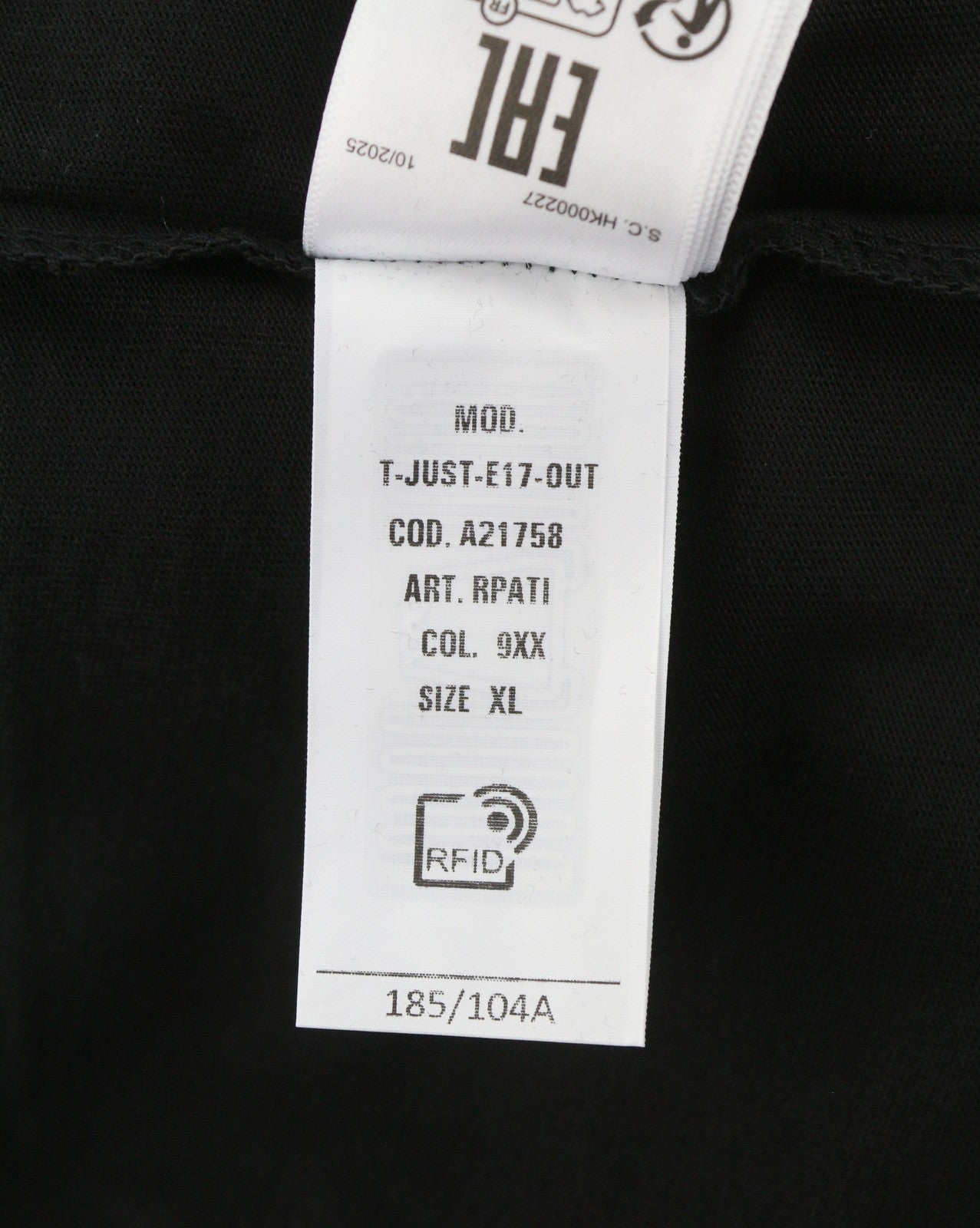 Diesel T-just-e17-out Men T-shirtblack Cotton Tricot Crew Neck Short Sleeve