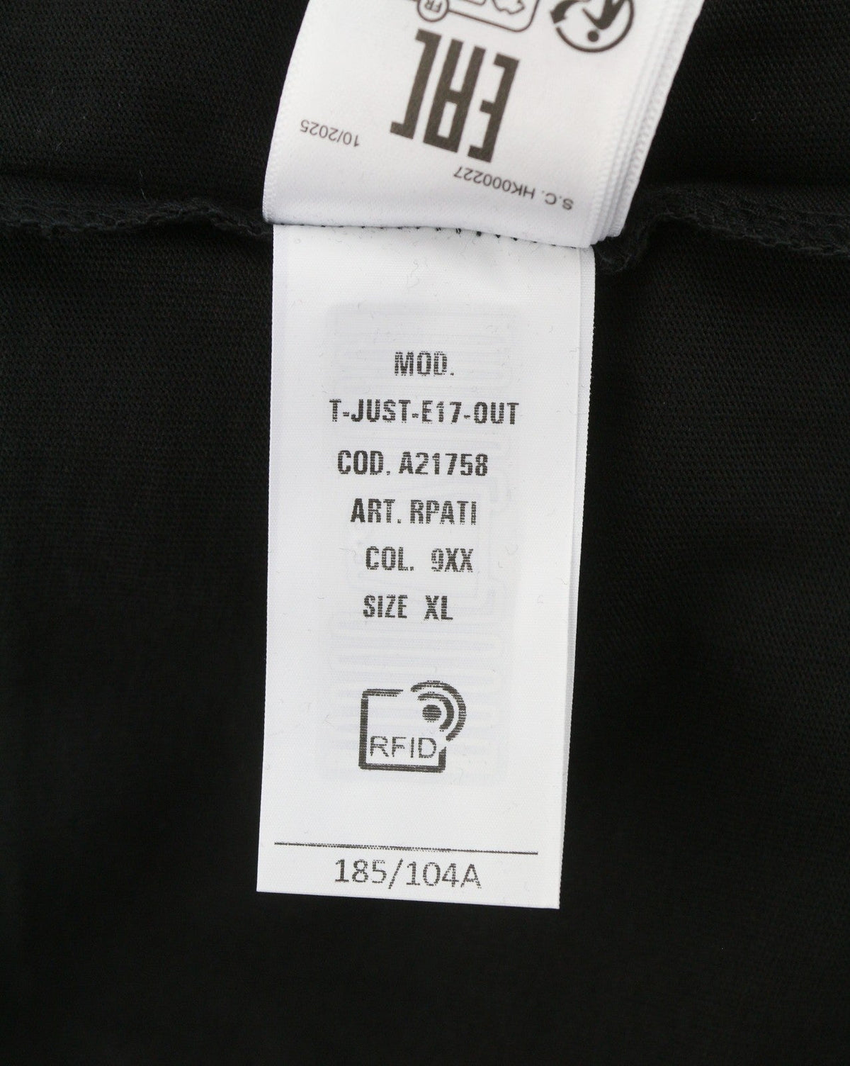 Diesel T-just-e17-out Men T-shirtblack Cotton Tricot Crew Neck Short Sleeve
