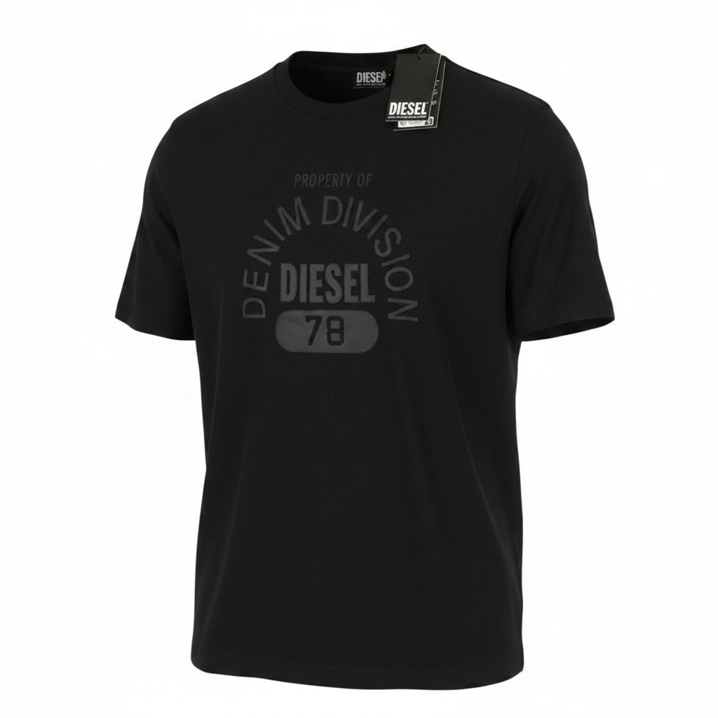 Pánske tričko Diesel T-just-e17-outčierne Bavlna Tricot Crew Krk s krátkym rukávom