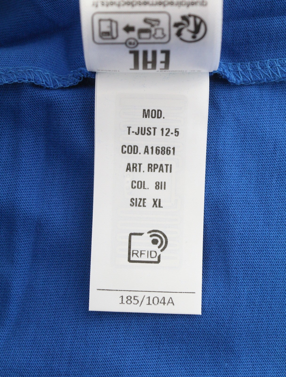 Diesel T-just 12-5 Men T-shirtblue Cotton Tricot Short Sleeved