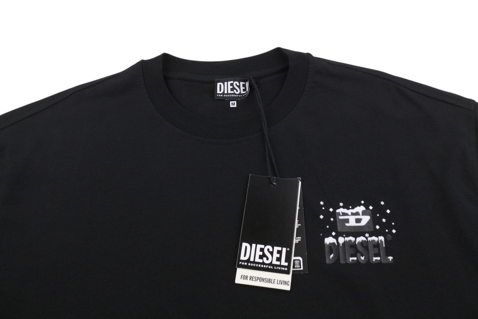 Diesel T-wash-xx Men T-shirtblack Loose Fit Cotton Tricot Crew Short Sleeve