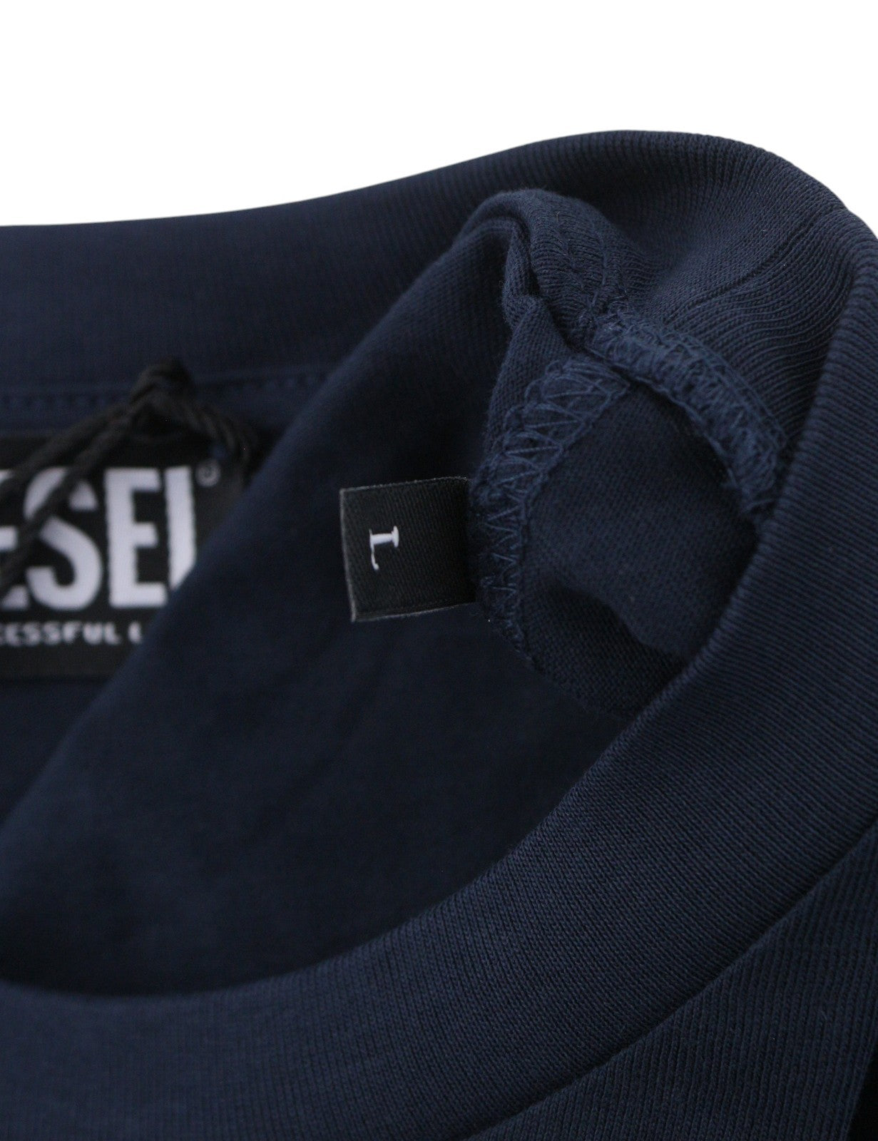 Diesel T-just-small-new D Logo Men T-shirtblue Cotton Tricot Short Sleeve
