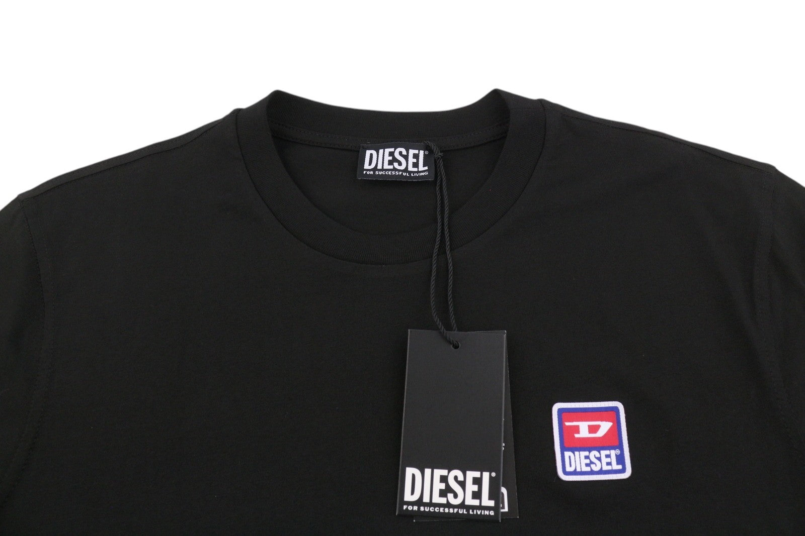 Diesel T-just 16 Men T-shirtblack Cotton Tricot Crew Neck Short Sleeve