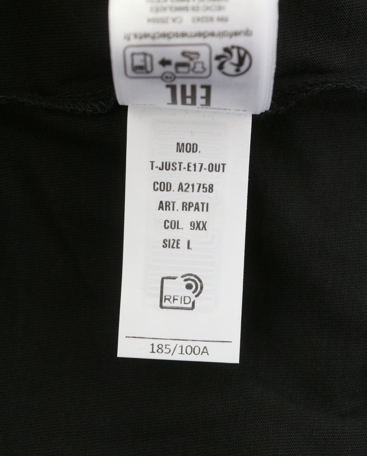 Diesel T-just-e17-out Men T-shirtblack Cotton Tricot Crew Neck Short Sleeve