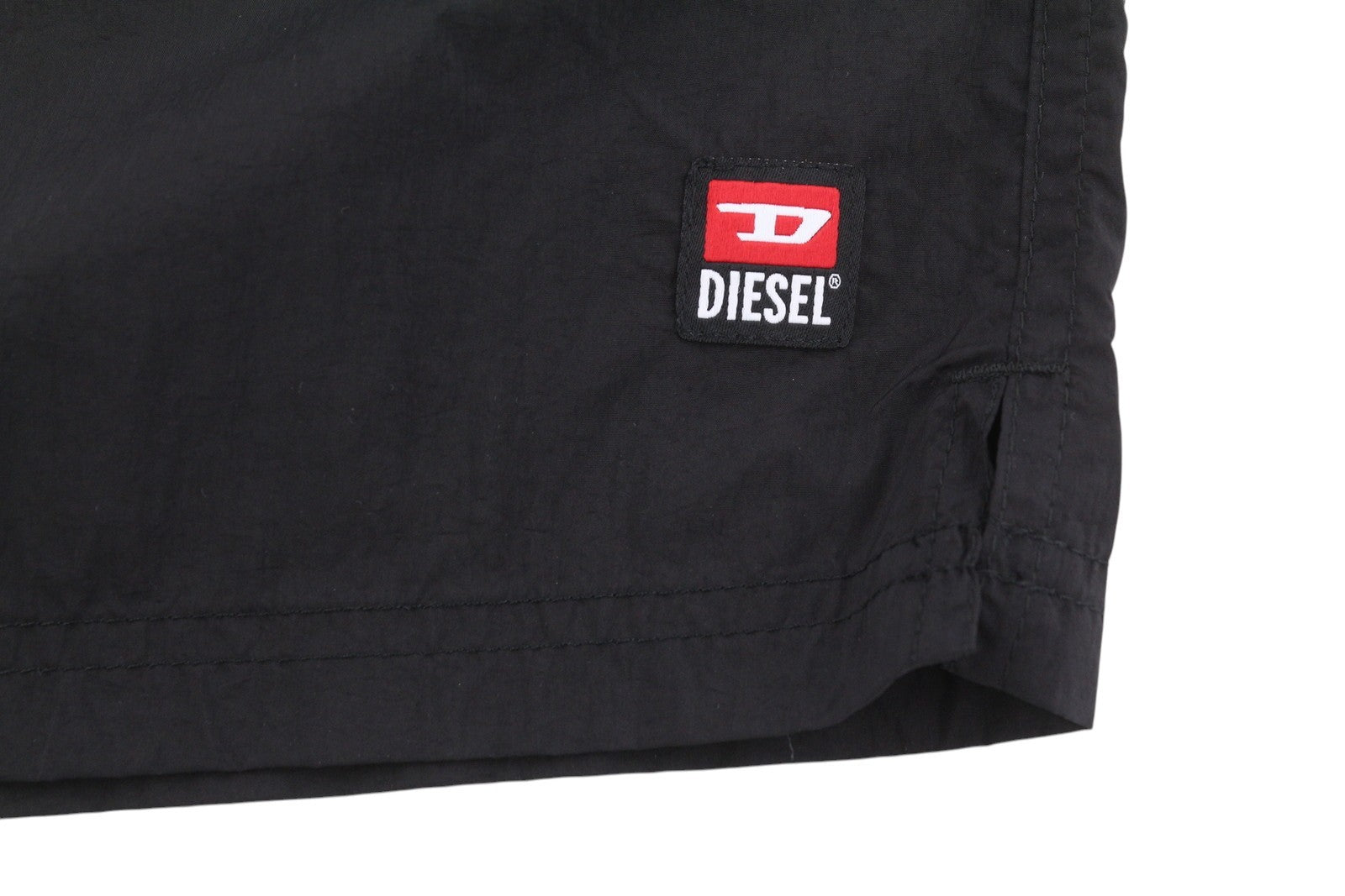 Diesel Bmbx-nico-patch Men Swimwearblack Elastic Drawstring Waist Beach