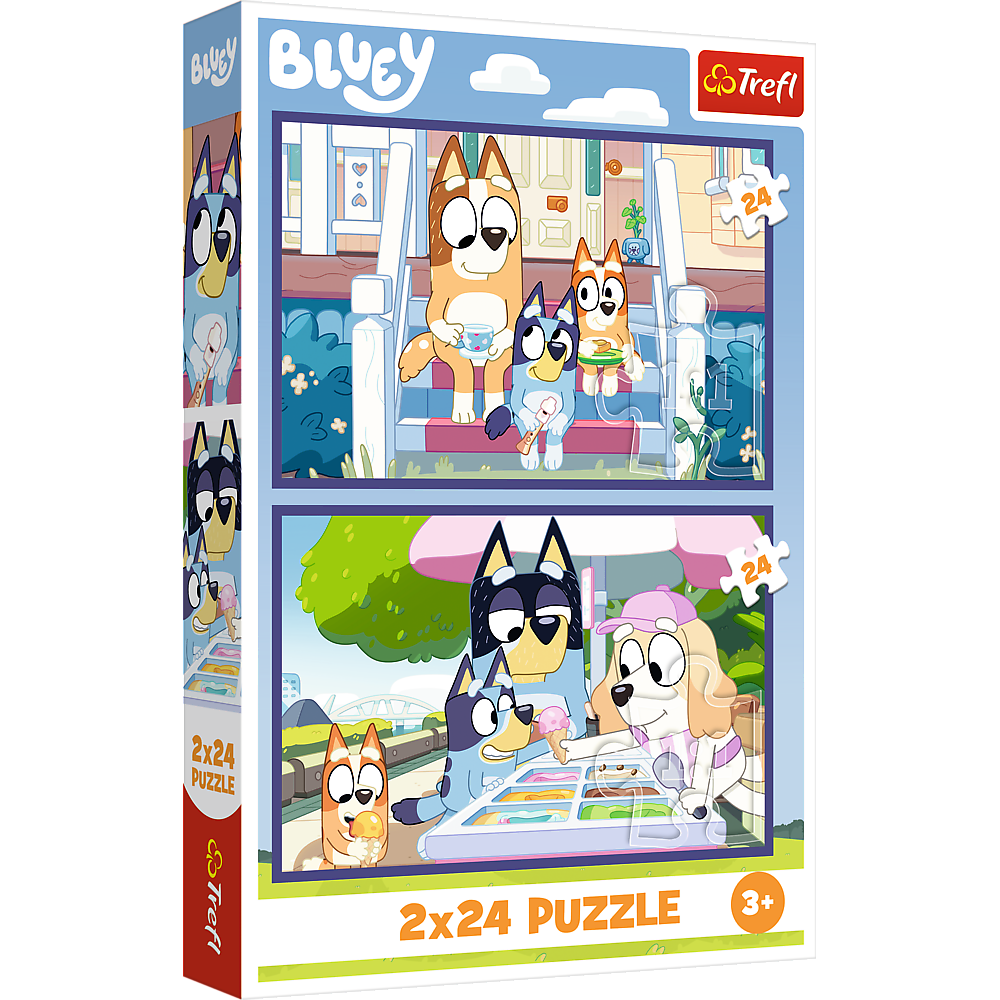 Puzzle - 2x24 - Funny Bluey - Bbc Bluey Trefl 34446