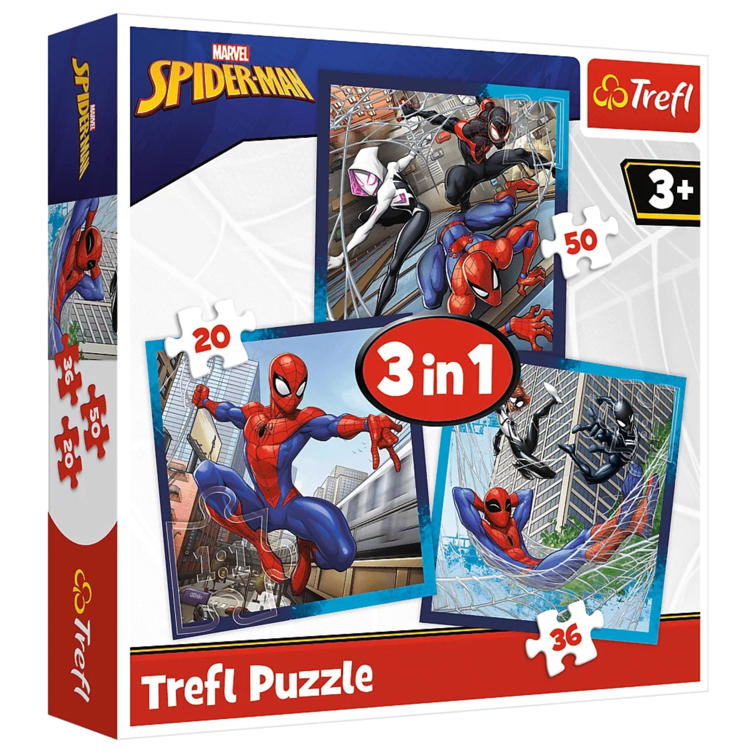 Пъзел 3 в 1 - Spider Friends - Disney Marvel Spiderman Trefl 34874