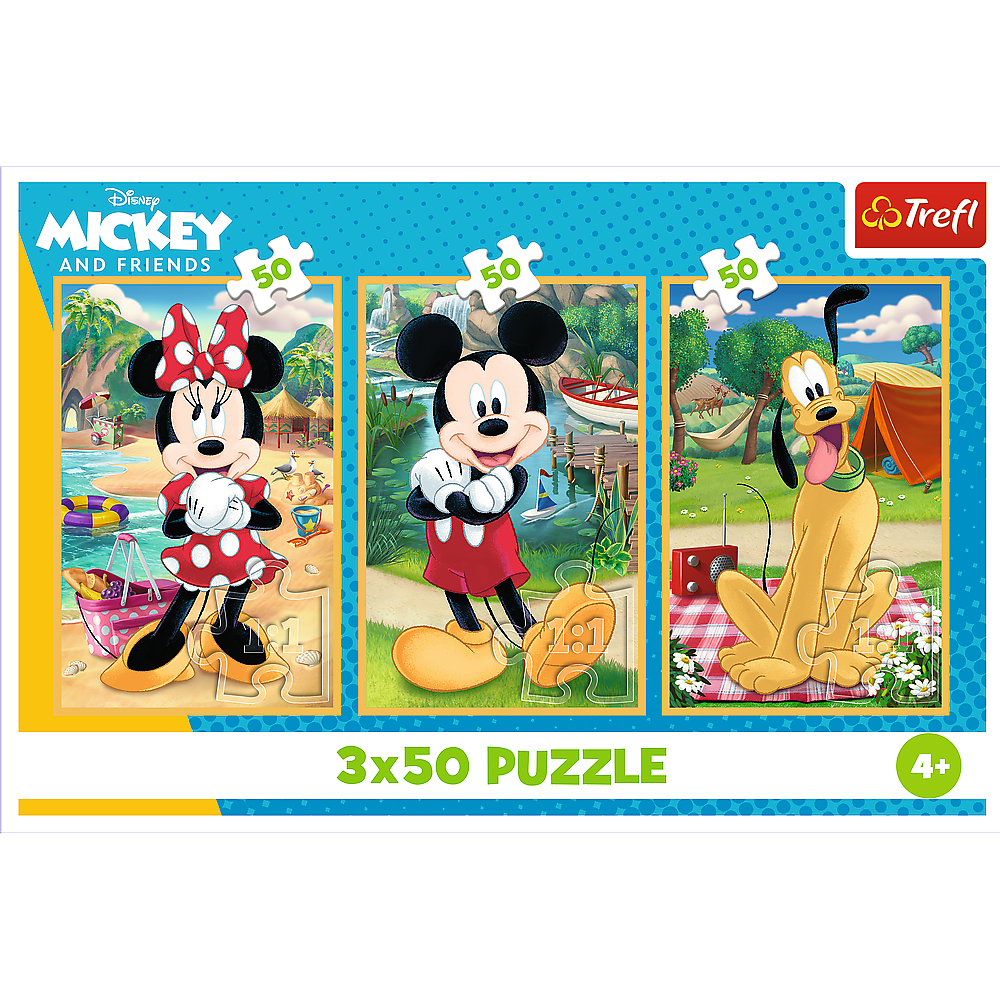 Puzzle - 3x50 - Mice On Vacation Disney Trefl 34881