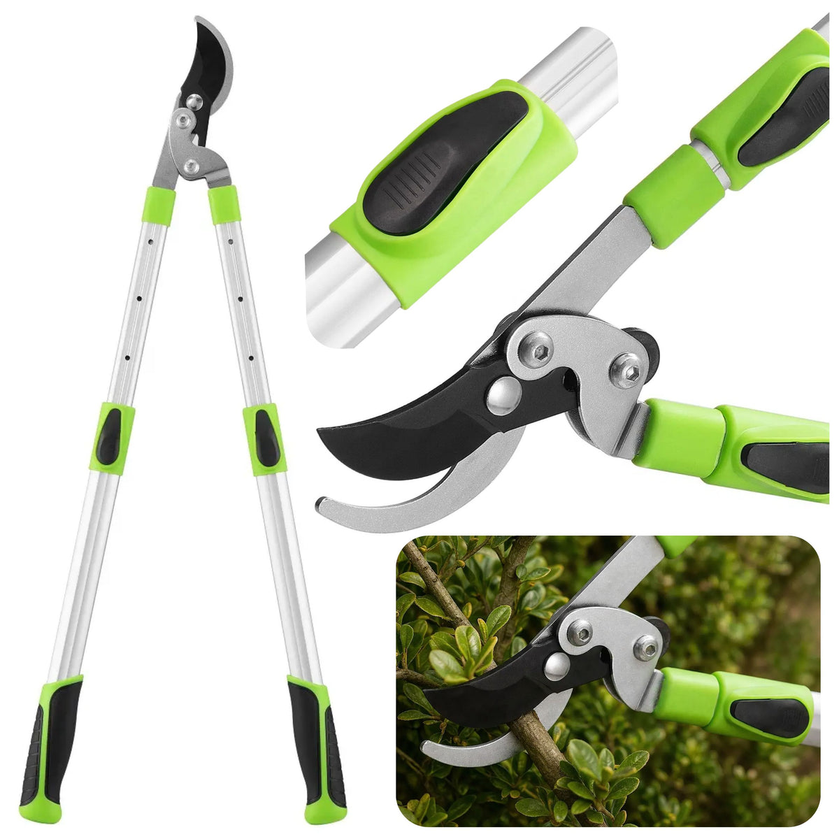 Telescopic Gardening Shears Pruning Shears Non-slip Handles 68-92cm