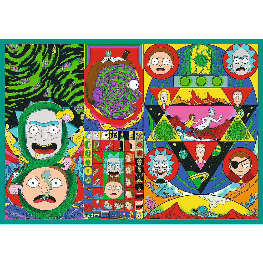 Puzzle - 4x250 - The Crazy World Of Rick And Morty - Warner Rick And Morty Trefl 13338