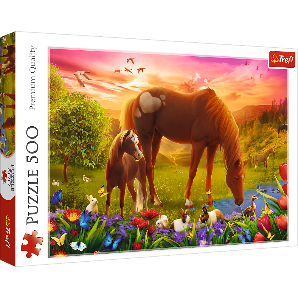 Puzzle - 500 - Horses In The Meadow Trefl 37451