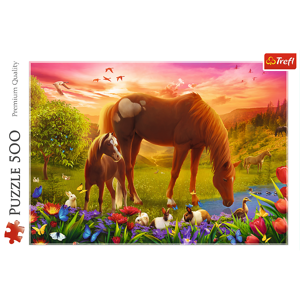 Puzzle - 500 - Horses In The Meadow Trefl 37451