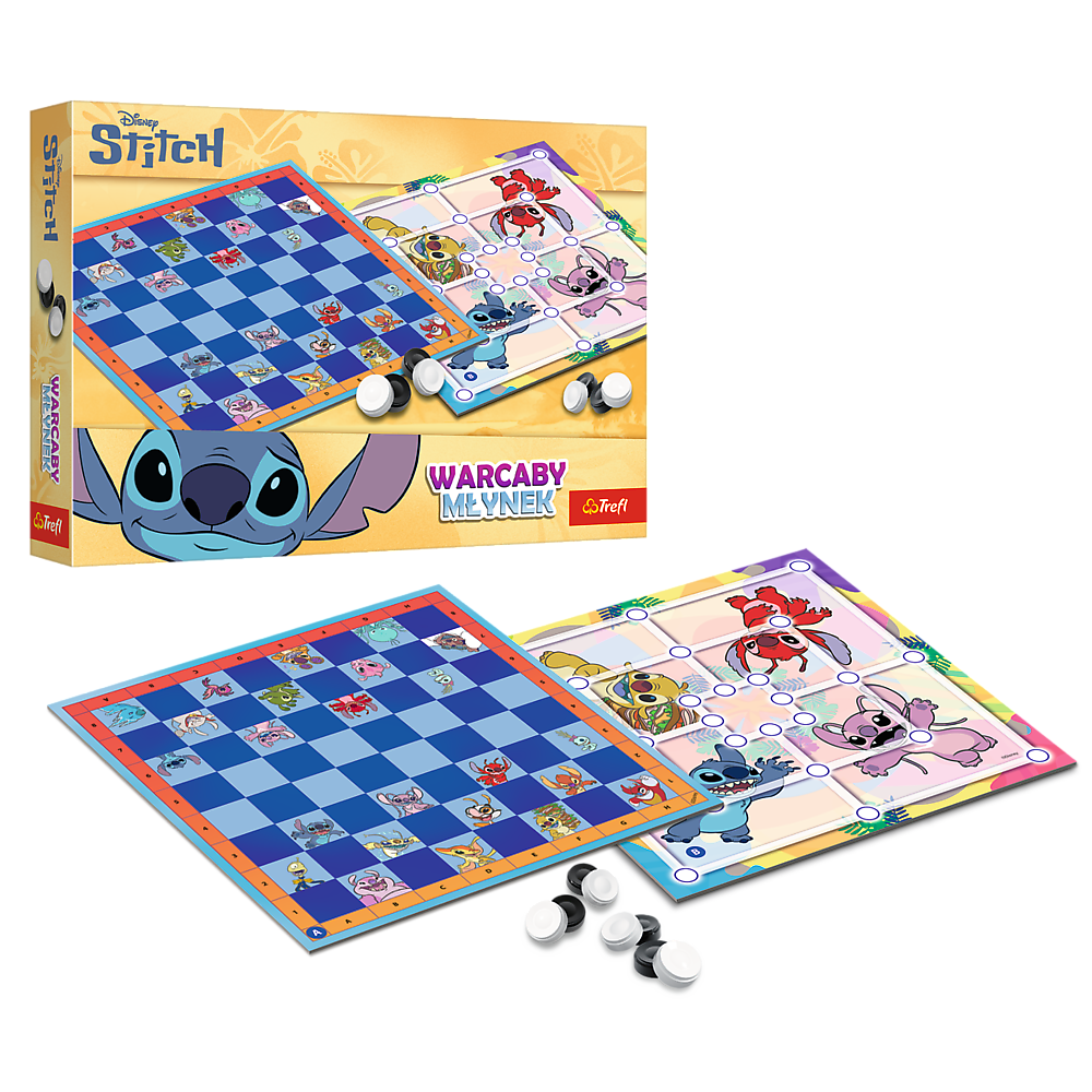 Checkers And Mill Game Lilo And Stitch Trefl 02799
