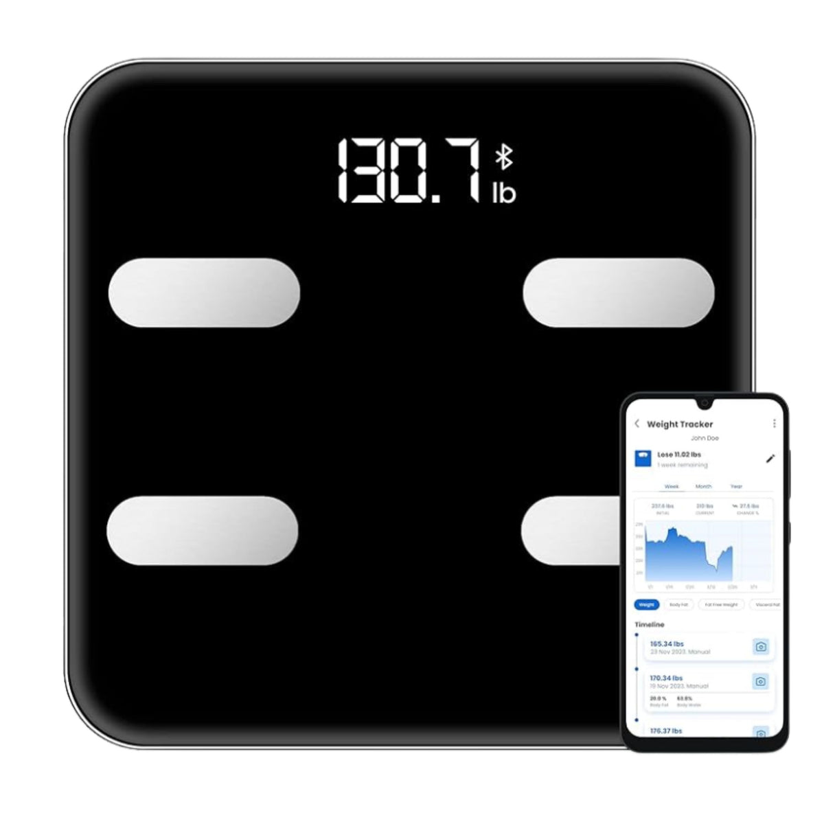 Electronic Bathroom Scale Smart Bluetooth Function Bmi Bmr Application